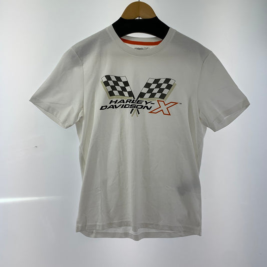 【中古品】【メンズ】 HARLEY-DAVIDSON SS TEE ハーレーダビットソン 145-250720-st-21-fuz サイズ：L カラー：ホワイト 万代Net店