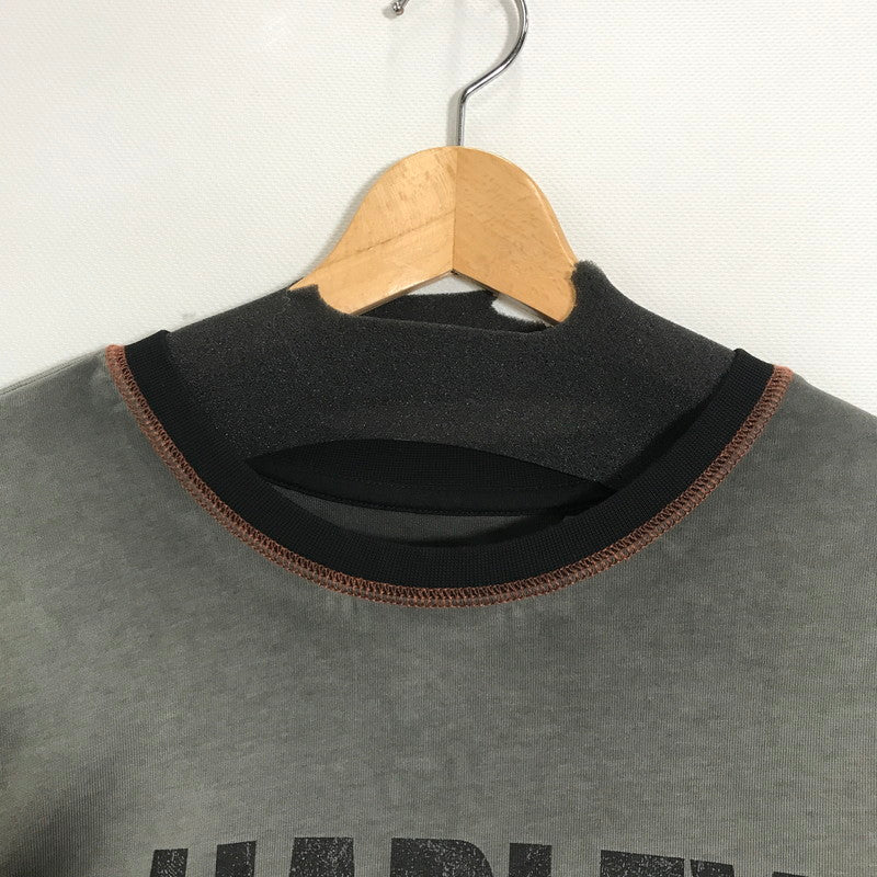【中古品】【メンズ】 HARLEY-DAVIDSON ハーレーダビッドソン COLORBLOCK DESIGN LS TEE ロゴ Tシャツ 長袖 ロンT トップス 古着 145-250718-mh-01-fuz サイズ：M カラー：グレー ブラック 万代Net店