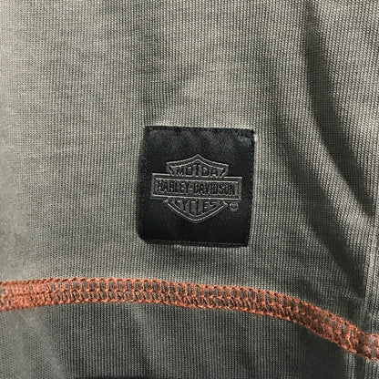 【中古品】【メンズ】 HARLEY-DAVIDSON ハーレーダビッドソン COLORBLOCK DESIGN LS TEE ロゴ Tシャツ 長袖 ロンT トップス 古着 145-250718-mh-01-fuz サイズ：M カラー：グレー ブラック 万代Net店
