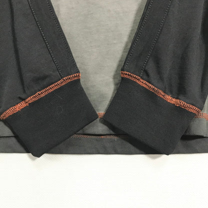 【中古品】【メンズ】  HARLEY-DAVIDSON ハーレーダビッドソン COLORBLOCK DESIGN LS TEE ロゴ  Tシャツ 長袖 ロンT トップス 古着 145-250718-mh-01-fuz サイズ：M カラー：グレー ブラック 万代Net店