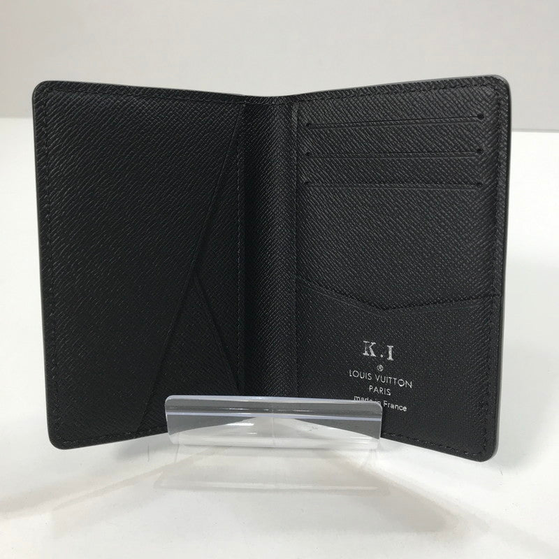 【中古品】【メンズ】 LOUIS VUITTON ルイ・ヴィトン M60642 エピ カードケース オーガナイザードゥ ポッシュ RFID 本体のみ イニシャル入り 179-250718-mh-08-fuz カラー：ブラック 万代Net店