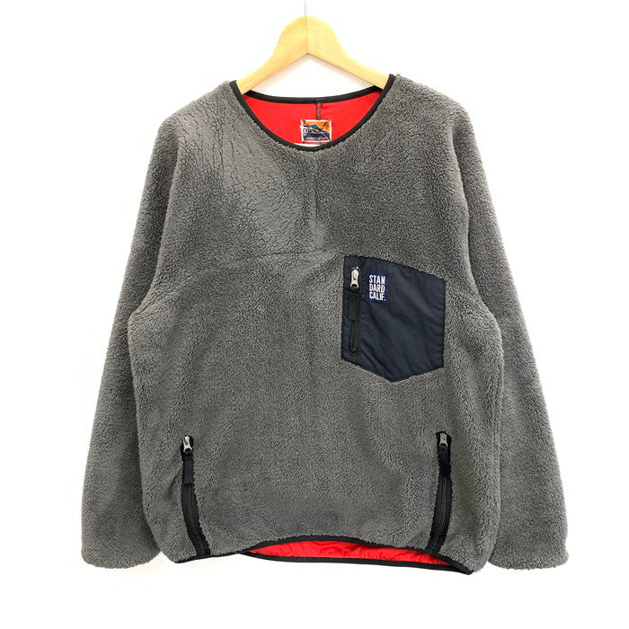【中古品】【メンズ】 STANDARD CALIFORNIA スタンダードカリフォルニア SD CLASSIC PILE PULLOVER DLS L+2 フリースプルオーバージャケット アウター ブランド 古着 140-250927-gm-16-fuz サイズ：L カラー：グレー 万代Net店
