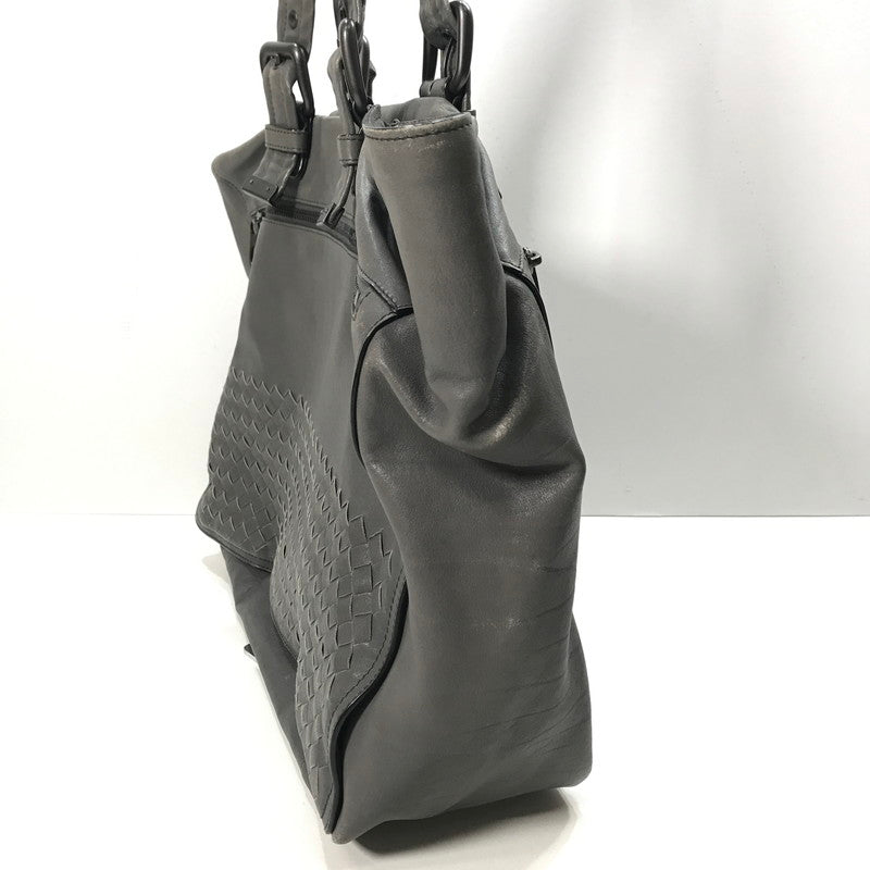 【中古品】 BOTTEGA VENETA イントレチャート トートバッグ カバン ボッテガ ヴェネタ 180-250721-mh-12-fuz カラー：グレー 万代Net店