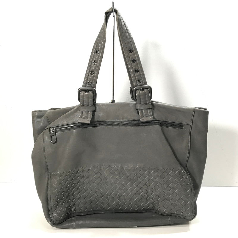 【中古品】 BOTTEGA VENETA イントレチャート トートバッグ カバン ボッテガ ヴェネタ 180-250721-mh-12-fuz カラー：グレー 万代Net店