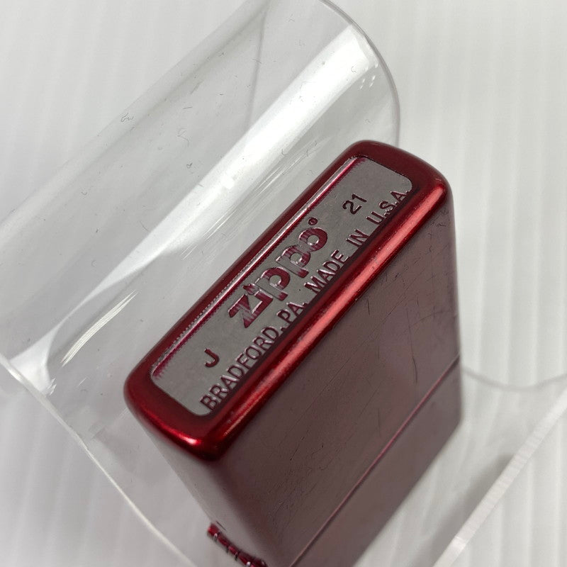【中古品】【メンズ】 ZIPPO ジッポ オイルライター 喫煙具 ライター RED 21年製 ※インナー違い・キズ・使用感あり 206-261013-io-35-fuzh カラー：レッド 万代Net店