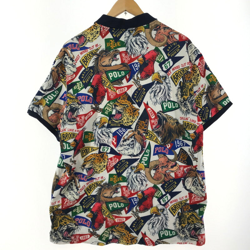 【中古品】【メンズ】 POLO RALPH LAUREN ポロ・ラルフローレン 総柄 タイガー ポロシャツ Tシャツ 半袖 トップス 古着 145-250722-mh-02-fuz サイズ：XL カラー：総柄 万代Net店
