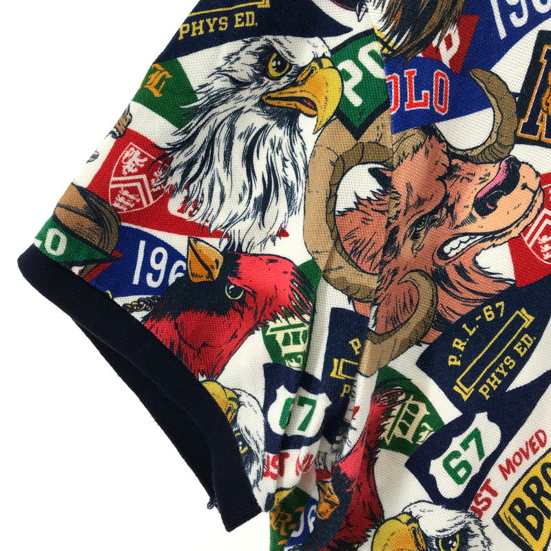 【中古品】【メンズ】 POLO RALPH LAUREN ポロ・ラルフローレン 総柄 タイガー ポロシャツ Tシャツ 半袖 トップス 古着 145-250722-mh-02-fuz サイズ：XL カラー：総柄 万代Net店