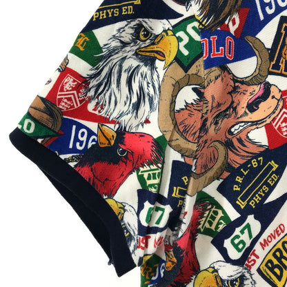【中古品】【メンズ】 POLO RALPH LAUREN ポロ・ラルフローレン 総柄 タイガー ポロシャツ Tシャツ 半袖 トップス 古着 145-250722-mh-02-fuz サイズ：XL カラー：総柄 万代Net店