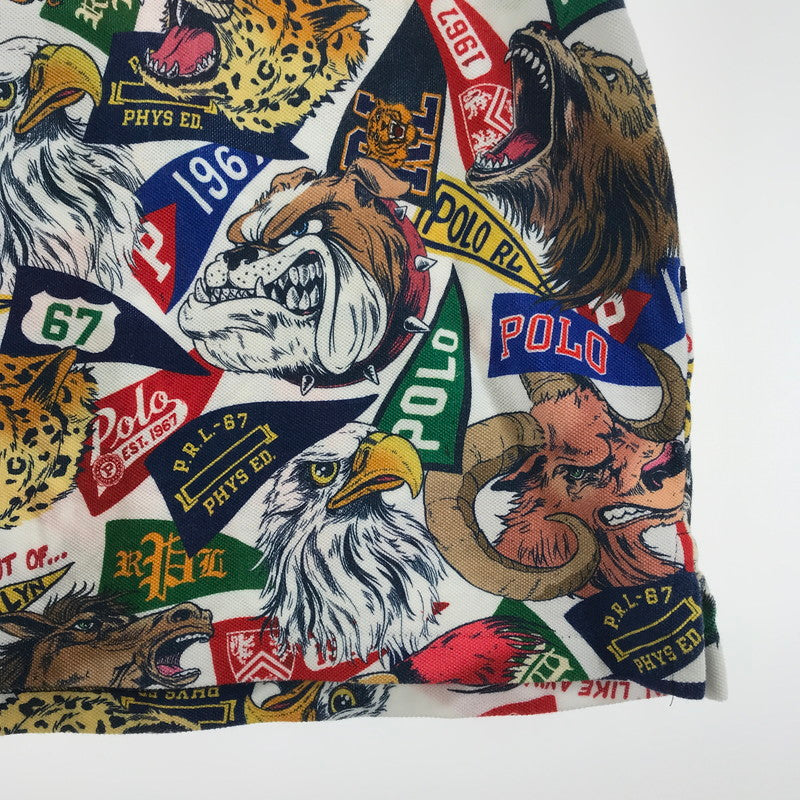 【中古品】【メンズ】 POLO RALPH LAUREN ポロ・ラルフローレン 総柄 タイガー ポロシャツ Tシャツ 半袖 トップス 古着 145-250722-mh-02-fuz サイズ：XL カラー：総柄 万代Net店
