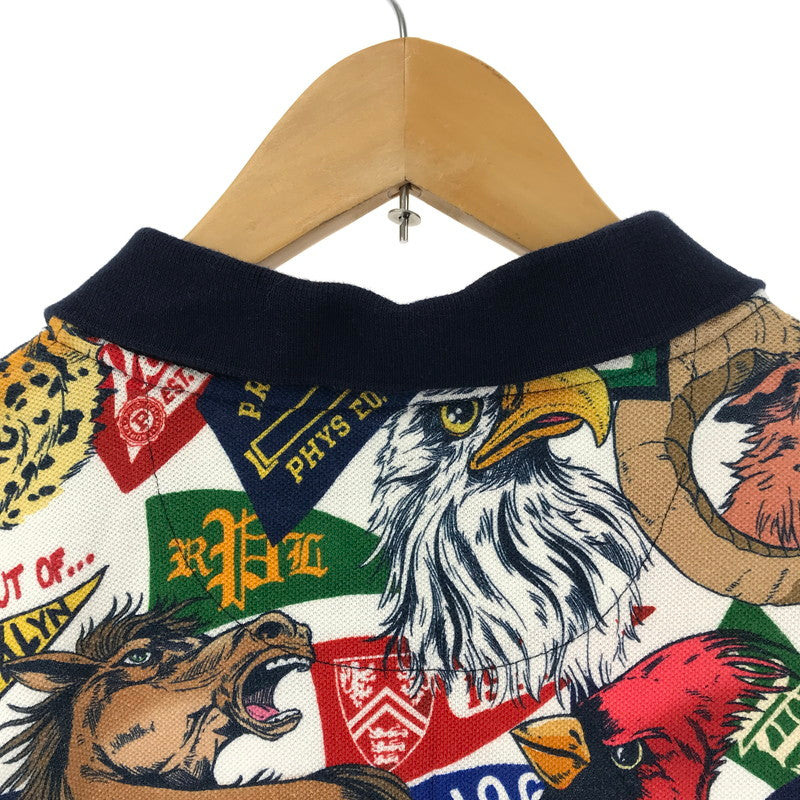 【中古品】【メンズ】 POLO RALPH LAUREN ポロ・ラルフローレン 総柄 タイガー ポロシャツ Tシャツ 半袖 トップス 古着 145-250722-mh-02-fuz サイズ：XL カラー：総柄 万代Net店