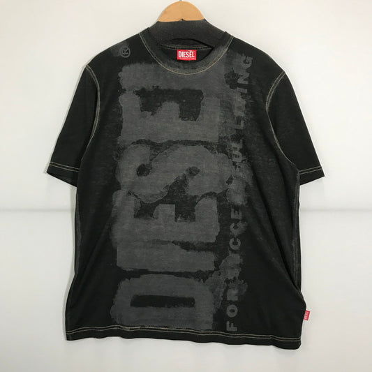 【中古品】【メンズ】 DIESEL ディーゼル SS TEE トップス Tシャツ 半袖 横ロゴ A17255 古着 141-250723-mh-09-fuz サイズ：XL カラー：ブラック 万代Net店