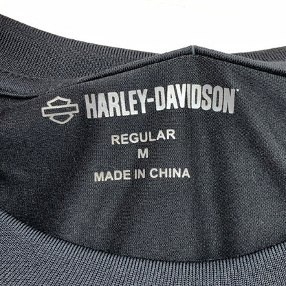 【中古品】【メンズ】 HARLEY-DAVIDSON ラグラン 長袖Tシャツ トップス ブランド 古着 カットソー 145-260425-gm-12-fuz サイズ：M カラー：ブラック オレンジ 万代Net店