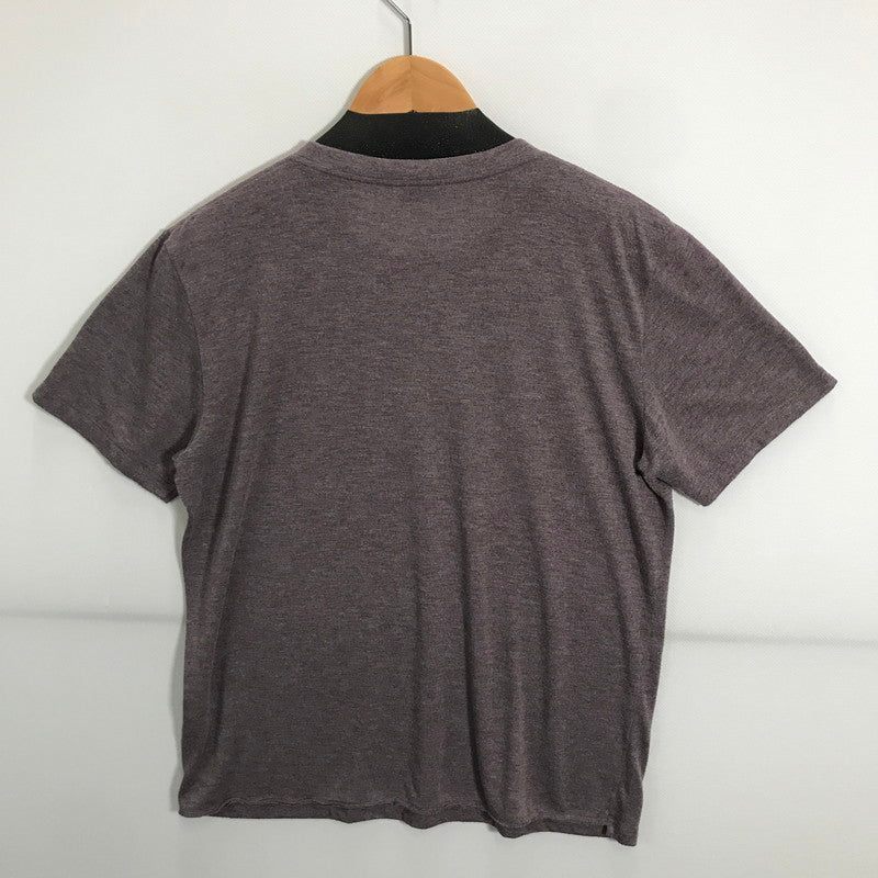 【中古品】【メンズ】 SAINT LAURENT PARIS サンローランパリ 498786 ロゴ プリント Tシャツ 半袖 トップス 古着 141-250725-mh-03-fuz サイズ：S カラー：パープル 万代Net店
