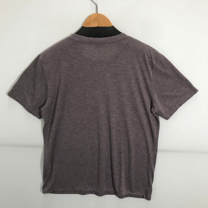 【中古品】【メンズ】 SAINT LAURENT PARIS サンローランパリ 498786 ロゴ プリント Tシャツ 半袖 トップス 古着 141-250725-mh-03-fuz サイズ：S カラー：パープル 万代Net店