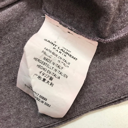 【中古品】【メンズ】 SAINT LAURENT PARIS サンローランパリ 498786 ロゴ プリント Tシャツ 半袖 トップス 古着 141-250725-mh-03-fuz サイズ：S カラー：パープル 万代Net店