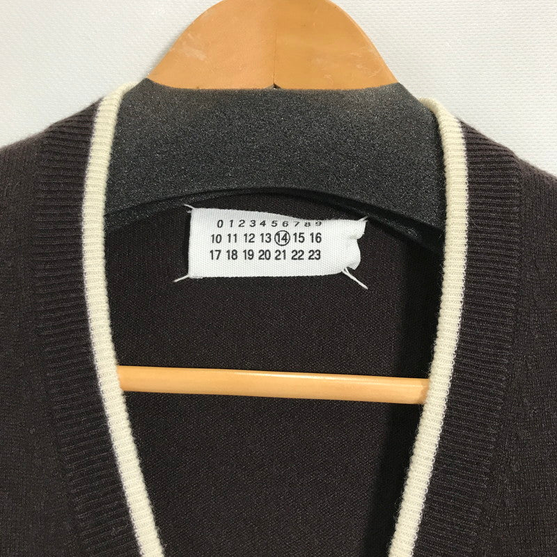【中古品】【メンズ】 MAISON MARTIN MARGIELA メゾン マルタン マルジェラ カシミヤ カーディガン ここのえ期 長袖 トップス ニット 古着 141-250725-mh-02-fuz サイズ：S カラー：ブラウン 万代Net店
