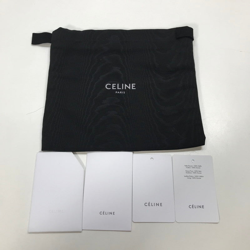 【中古品】【メンズ/レディース】 CELINE セリーヌ 10B633BFP.38NO LARGE STRAP WALLET 財布 ラージ ストラップ ウォレット 二つ折り 長財布 181-250725-mh-08-fuz カラー：ブラック 万代Net店