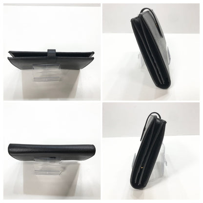 【中古品】【メンズ/レディース】 CELINE セリーヌ 10B633BFP.38NO LARGE STRAP WALLET 財布 ラージ ストラップ ウォレット 二つ折り 長財布 181-250725-mh-08-fuz カラー：ブラック 万代Net店