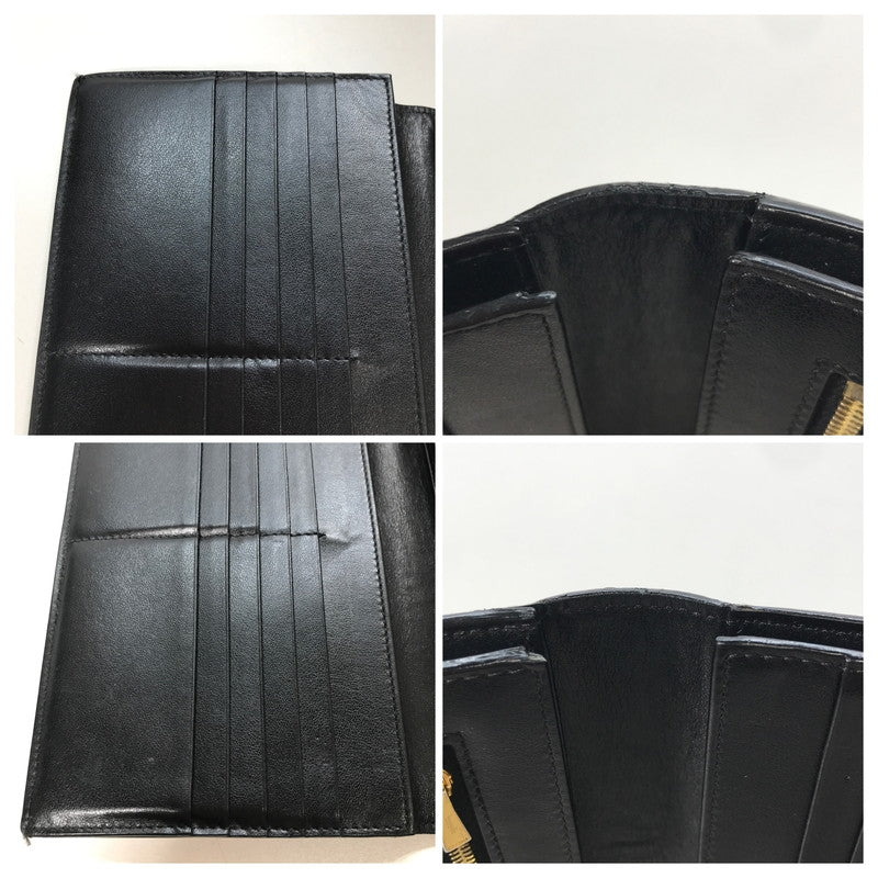 【中古品】【メンズ/レディース】 CELINE セリーヌ 10B633BFP.38NO LARGE STRAP WALLET 財布 ラージ ストラップ ウォレット 二つ折り 長財布 181-250725-mh-08-fuz カラー：ブラック 万代Net店