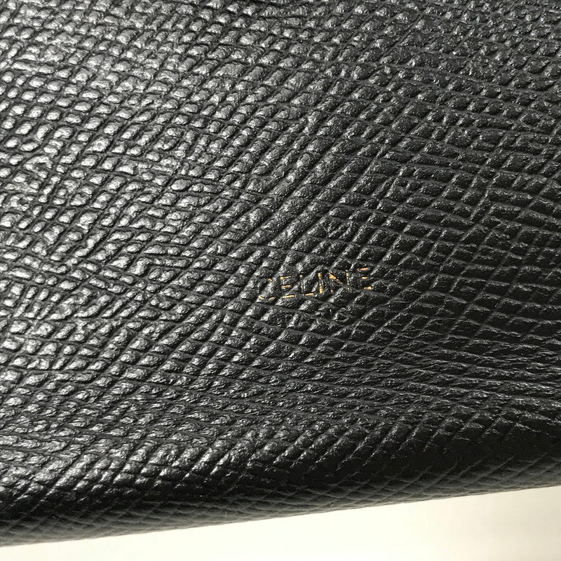 【中古品】【メンズ/レディース】 CELINE セリーヌ 10B633BFP.38NO LARGE STRAP WALLET 財布 ラージ ストラップ ウォレット 二つ折り 長財布 181-250725-mh-08-fuz カラー：ブラック 万代Net店
