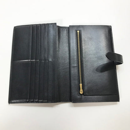 【中古品】【メンズ/レディース】 CELINE セリーヌ 10B633BFP.38NO LARGE STRAP WALLET 財布 ラージ ストラップ ウォレット 二つ折り 長財布 181-250725-mh-08-fuz カラー：ブラック 万代Net店