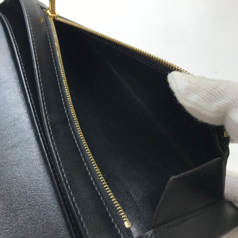 【中古品】【メンズ/レディース】 CELINE セリーヌ 10B633BFP.38NO LARGE STRAP WALLET 財布 ラージ ストラップ ウォレット 二つ折り 長財布 181-250725-mh-08-fuz カラー：ブラック 万代Net店