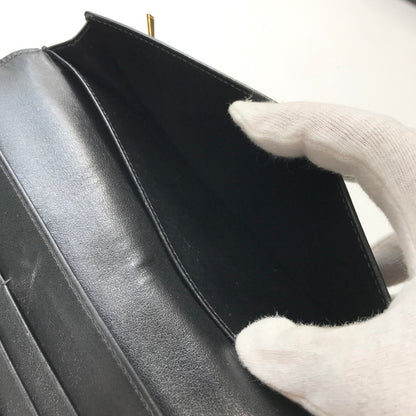 【中古品】【メンズ/レディース】 CELINE セリーヌ 10B633BFP.38NO LARGE STRAP WALLET 財布 ラージ ストラップ ウォレット 二つ折り 長財布 181-250725-mh-08-fuz カラー：ブラック 万代Net店