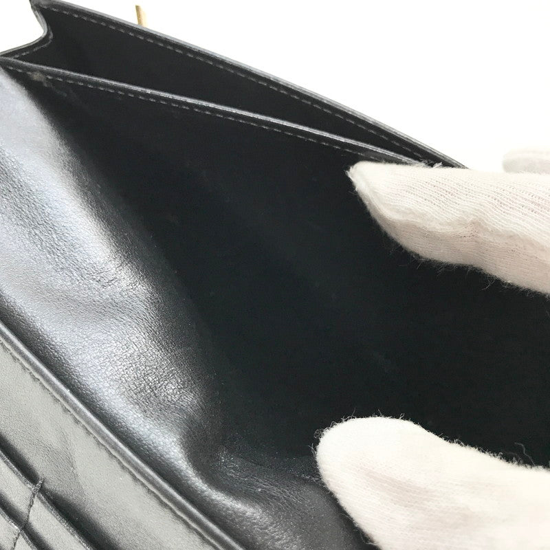 【中古品】【メンズ/レディース】 CELINE セリーヌ 10B633BFP.38NO LARGE STRAP WALLET 財布 ラージ ストラップ ウォレット 二つ折り 長財布 181-250725-mh-08-fuz カラー：ブラック 万代Net店