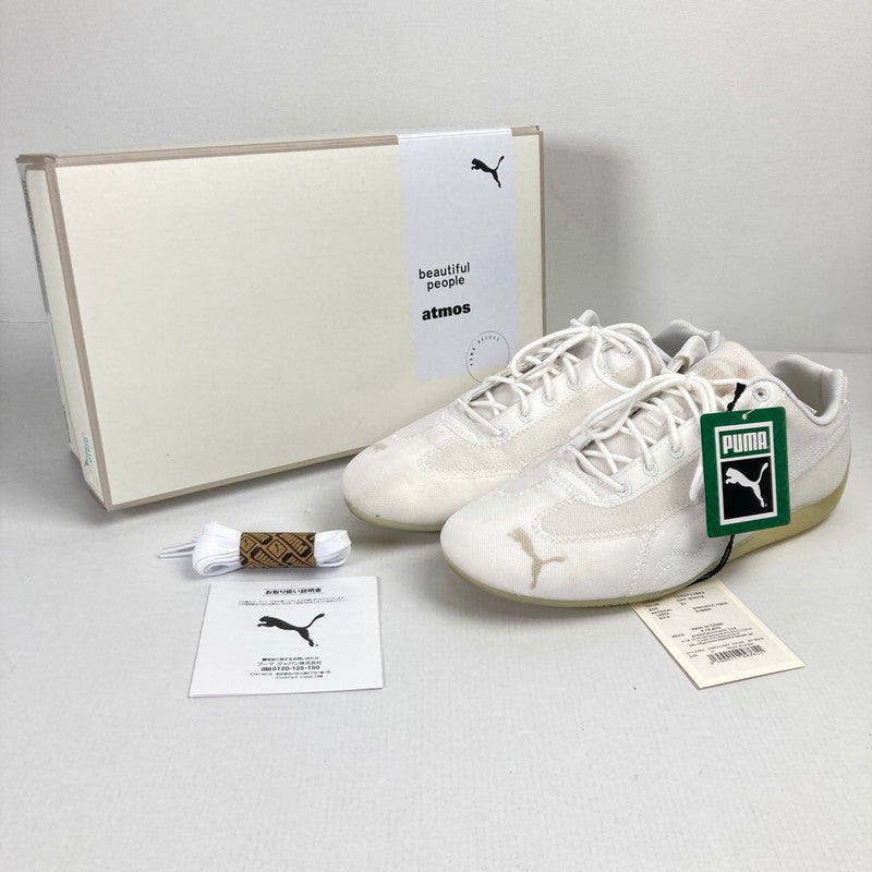 【中古品】【メンズ】 ATMOS×BEAUTIFUL PEOPLE×PUMA アトモス ビューティフルピープル プーマ 405929-01 SPEEDCAT OG "NOTHING TO HIDE" スニーカー 靴 スピードキャット オージー 162-250808-io-08-fuz サイズ：27 カラー：ホワイト 万代Net店