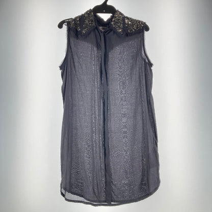 【中古品】【レディース】 DIESEL ディーゼル チュニック ノースリーブ シャツ ワンピース カラー ブラック SIZE:XS スパンコール 170-260617-ky-02-fuzh 万代Net店