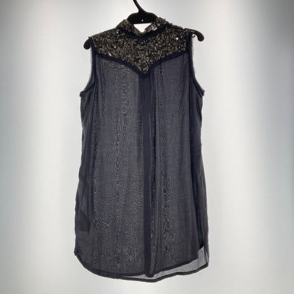 【中古品】【レディース】 DIESEL ディーゼル チュニック ノースリーブ シャツ ワンピース カラー ブラック SIZE:XS スパンコール 170-260617-ky-02-fuzh 万代Net店