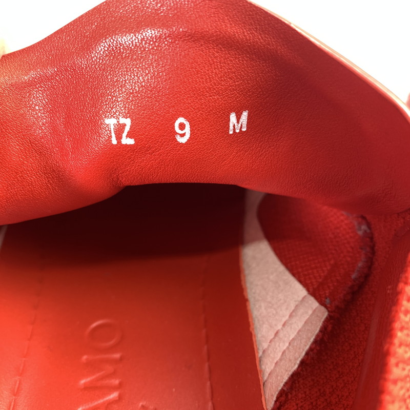 【中古品】【メンズ】 SALVATORE FERRAGAMO NIMA KNIT BUBBKE GUM スニーカー 靴 サルヴァトーレ・フェラガモ 162-250814-st-26-fuz サイズ：9M カラー：レッド 万代Net店