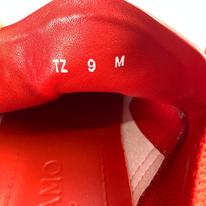 【中古品】【メンズ】 SALVATORE FERRAGAMO NIMA KNIT BUBBKE GUM スニーカー 靴 サルヴァトーレ・フェラガモ 162-250814-st-26-fuz サイズ：9M カラー：レッド 万代Net店