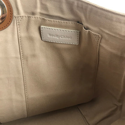 【中古品】【レディース】 SEE BY CHLOE シー バイ クロエ GAIA ガイア トートバッグ ショルダーバッグ カバン バイカラー 180-250822-io-04-fuz カラー：ベージュ 万代Net店