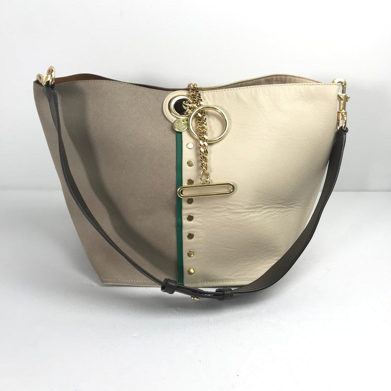 【中古品】【レディース】 SEE BY CHLOE シー バイ クロエ GAIA ガイア トートバッグ ショルダーバッグ カバン バイカラー 180-250822-io-04-fuz カラー：ベージュ 万代Net店