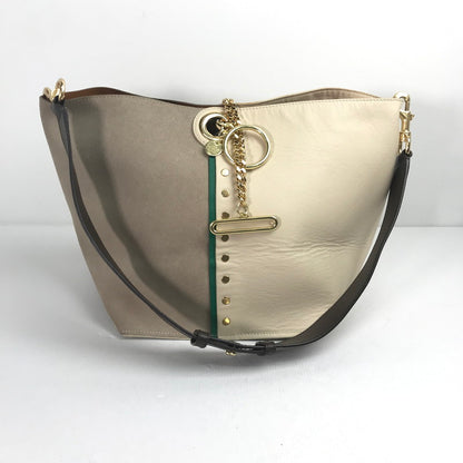 【中古品】【レディース】 SEE BY CHLOE シー バイ クロエ GAIA ガイア トートバッグ ショルダーバッグ カバン バイカラー 180-250822-io-04-fuz カラー：ベージュ 万代Net店