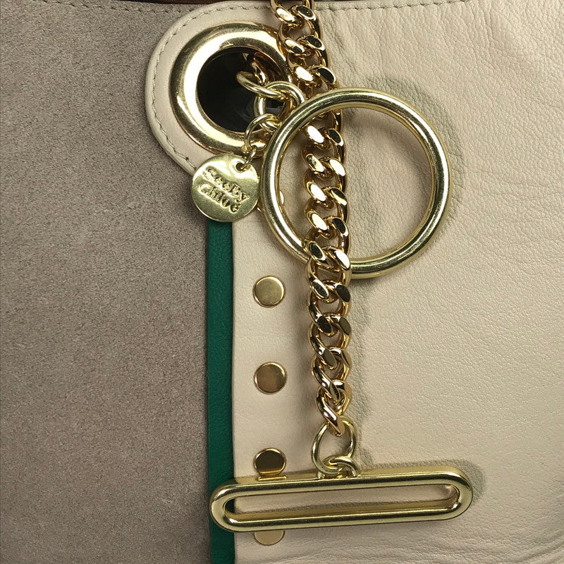 【中古品】【レディース】 SEE BY CHLOE シー バイ クロエ GAIA ガイア トートバッグ ショルダーバッグ カバン バイカラー 180-250822-io-04-fuz カラー：ベージュ 万代Net店