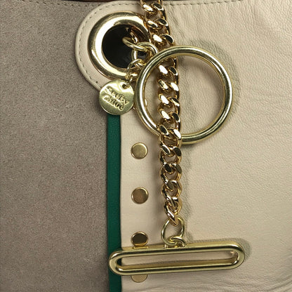 【中古品】【レディース】 SEE BY CHLOE シー バイ クロエ GAIA ガイア トートバッグ ショルダーバッグ カバン バイカラー 180-250822-io-04-fuz カラー：ベージュ 万代Net店