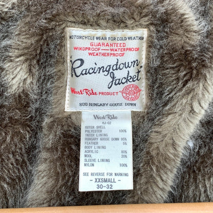 【中古品】【メンズ】 WESTRIDE ウエストライド HJ-02 RACING DOWN JACKET レーシングダウンジャケット アウター ブランド 古着 145-260418-gm-35-fuz サイズ：XXS(30-32) カラー：レッド 万代Net店