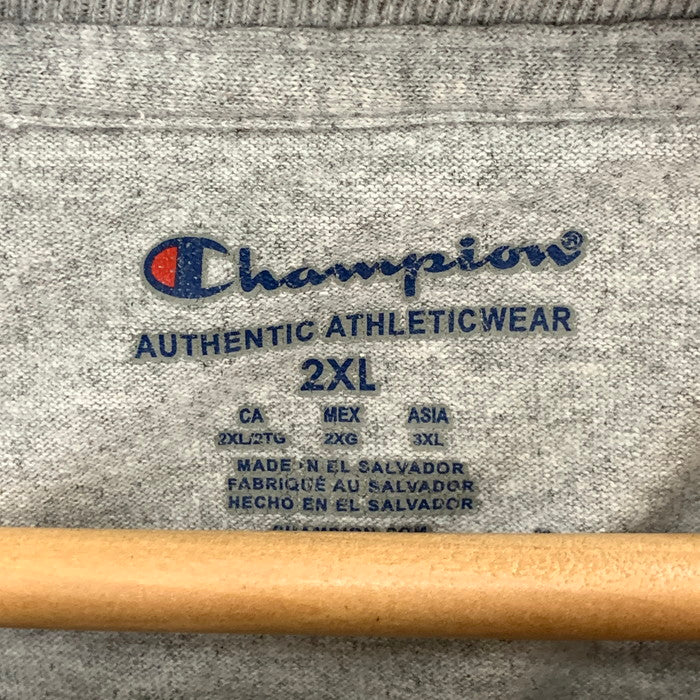 【中古品】【メンズ】 Champion チャンピオン OHIO STADIUM 長袖Tシャツ カットソー トップス ブランド 古着 145-250921-gm-03-fuz サイズ：2XL カラー：グレー 万代Net店
