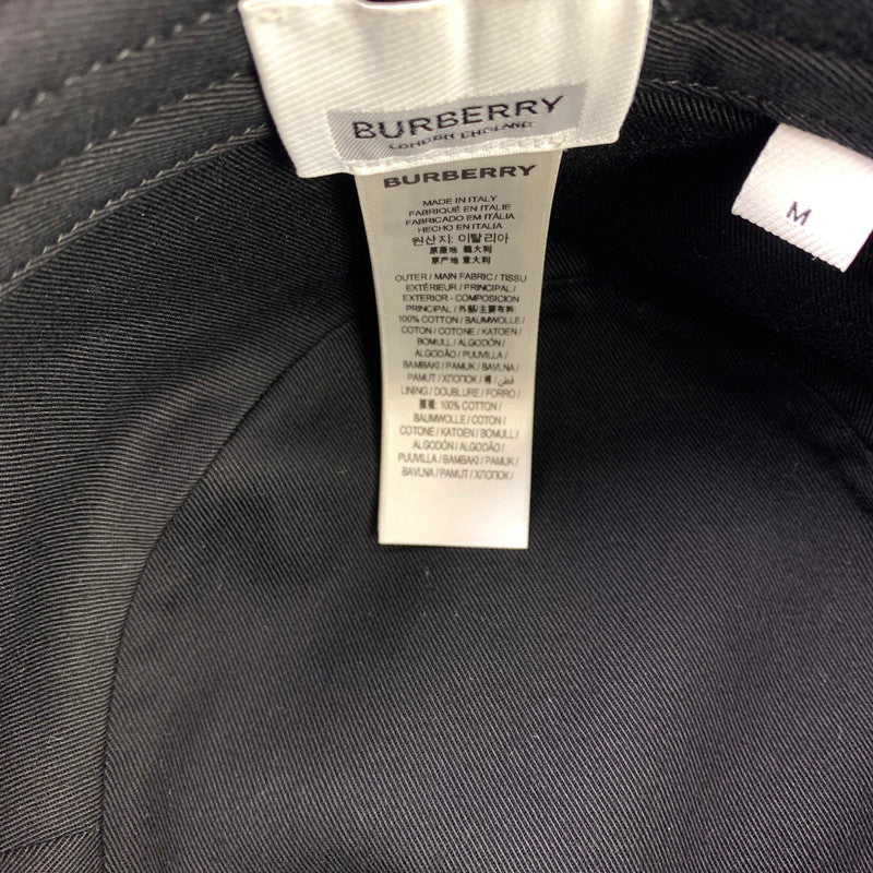 【中古品】【メンズ】 BURBERRY ホースフェリーモチーフバケットハット 帽子 バーバリー 185-250814-st-21-fuz サイズ：M カラー：ブラック 万代Net店