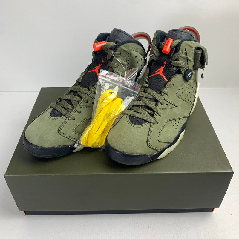 【中古美品】【メンズ】 NIKE NIKE CN1084-200 × TRAVIS SCOTT AIR JORDAN 6 RETRO "MEDIUM OLIVE" スニーカー 靴 ナイキ 160-250814-st-27-fuz サイズ：26.0cm カラー：オリーブ 万代Net店