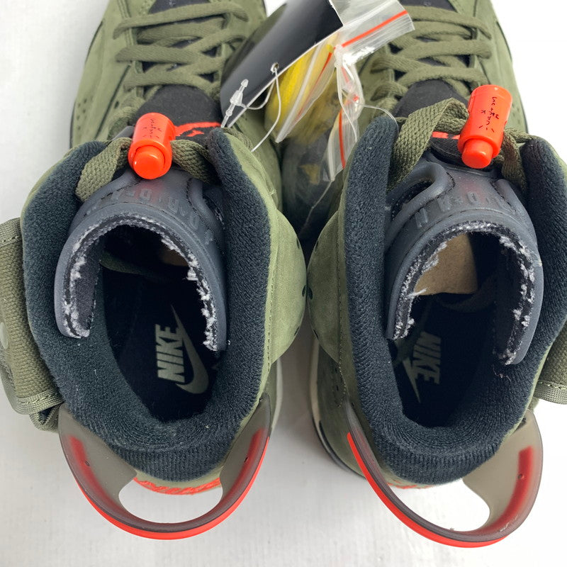 【中古美品】【メンズ】 NIKE NIKE CN1084-200 × TRAVIS SCOTT AIR JORDAN 6 RETRO "MEDIUM OLIVE" スニーカー 靴 ナイキ 160-250814-st-27-fuz サイズ：26.0cm カラー：オリーブ 万代Net店