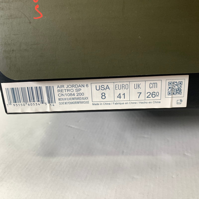【中古美品】【メンズ】 NIKE NIKE CN1084-200 × TRAVIS SCOTT AIR JORDAN 6 RETRO "MEDIUM OLIVE" スニーカー 靴 ナイキ 160-250814-st-27-fuz サイズ：26.0cm カラー：オリーブ 万代Net店