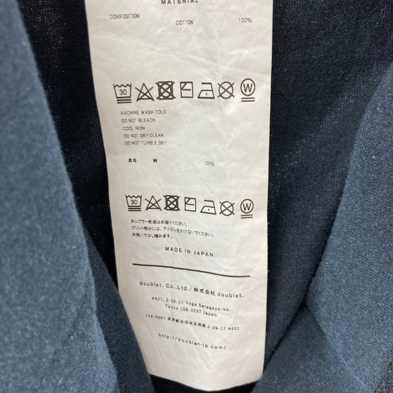 【中古品】【メンズ】 DOUBLET ダブレット 24SS70ST09 GUNMA KARUTA T-SHIRT グンマカルタ Ｔシャツ 140-250829-ky-17-fuz サイズ：Ｌ カラー：ブラック 万代Net店