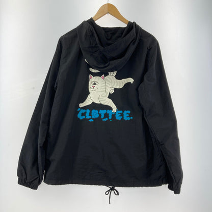 【中古品】【メンズ】 RIPNDIP × CLOTTEE リップンディップ × クロッティ コラボ ナイロンパーカー ジャンパー アウター 上着 アノラックパーカー 142-250816-io-03-fuz サイズ：S カラー：ブラック 万代Net店