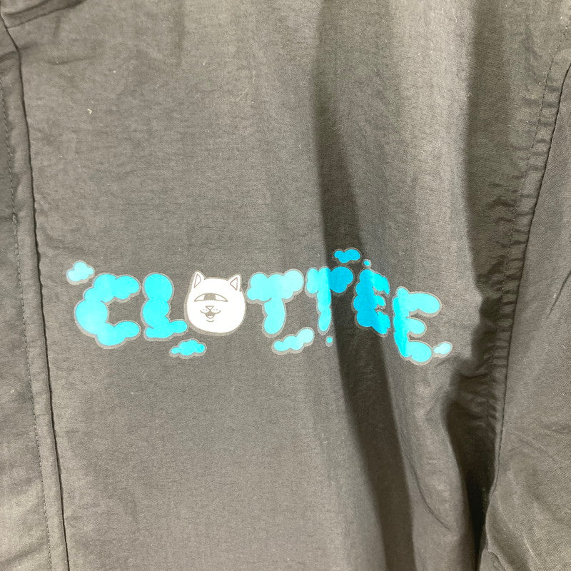 【中古品】【メンズ】 RIPNDIP × CLOTTEE リップンディップ × クロッティ コラボ ナイロンパーカー ジャンパー アウター 上着 アノラックパーカー 142-250816-io-03-fuz サイズ：S カラー：ブラック 万代Net店