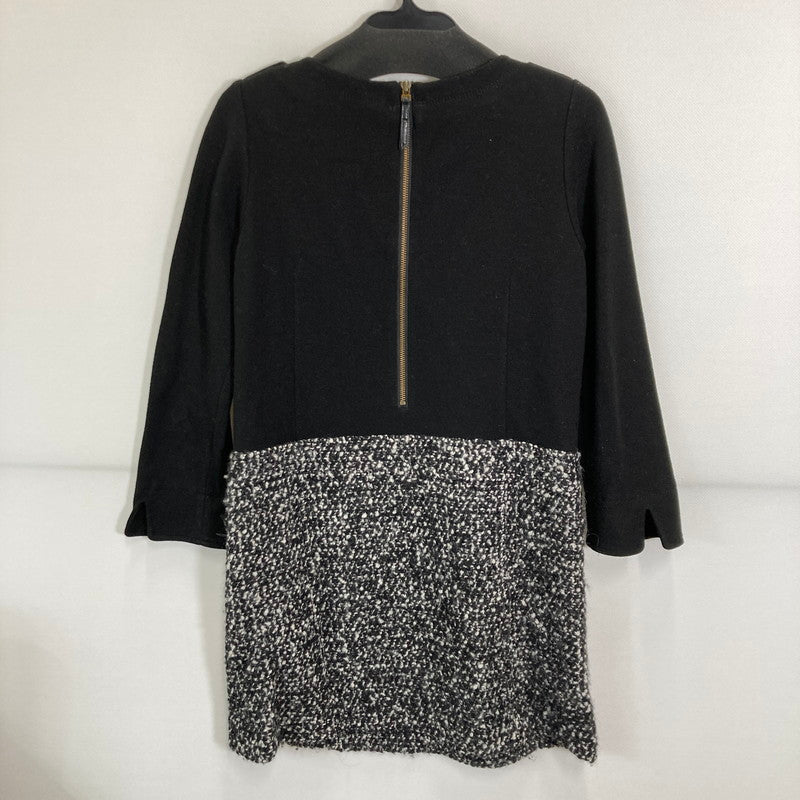 【中古品】【レディース】 BURBERRY BLUE LABEL バーバリーブルーレーベル ワンピース ウール ツイード 切替 ドッキング スカート 長袖 168-250823-mh-07-fuz サイズ：38 カラー：ブラック 万代Net店