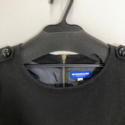 【中古品】【レディース】 BURBERRY BLUE LABEL バーバリーブルーレーベル ワンピース ウール ツイード 切替 ドッキング スカート 長袖 168-250823-mh-07-fuz サイズ：38 カラー：ブラック 万代Net店
