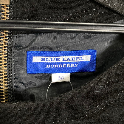 【中古品】【レディース】 BURBERRY BLUE LABEL バーバリーブルーレーベル ワンピース ウール ツイード 切替 ドッキング スカート 長袖 168-250823-mh-07-fuz サイズ：38 カラー：ブラック 万代Net店